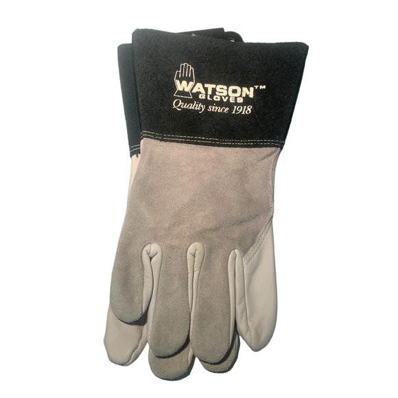 NWT WATSON FABULOUS FABRICATOR LEATHER WORK GLOVES KEVLAR MED - Picture 2 of 2